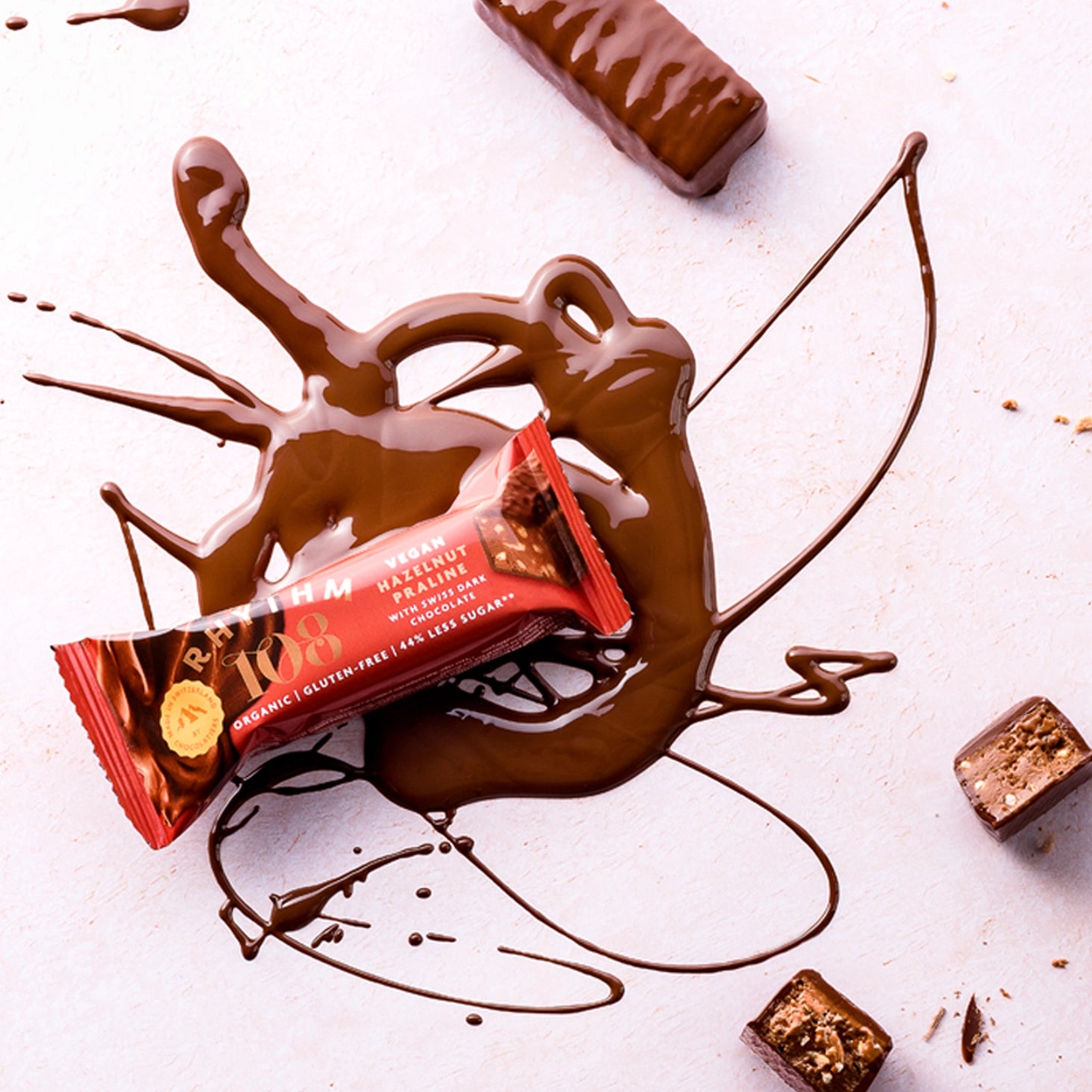 Rythm 108 - Barre de chocolat vegan - Praliné aux noisettes