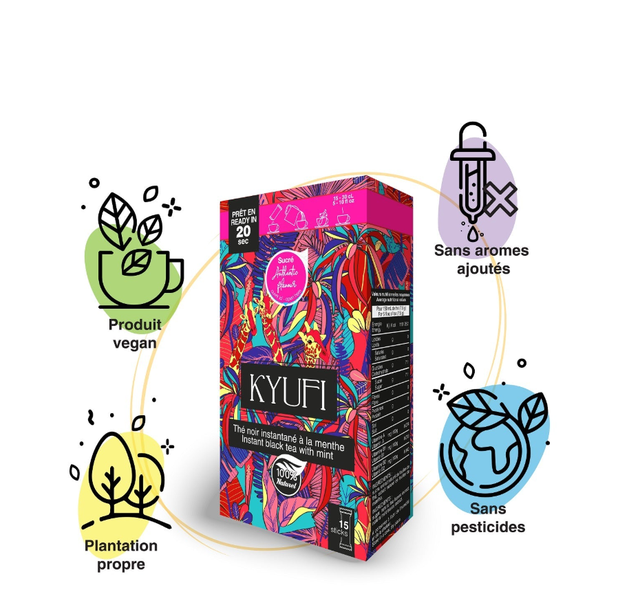 Thé instantané sans pesticides et sans arome ajoutés  