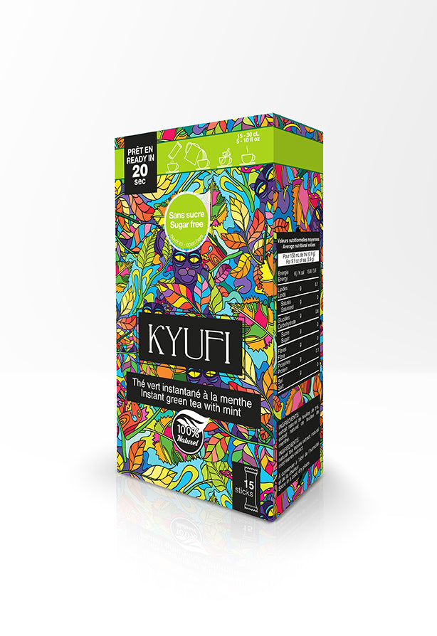 Thé vert instantané à la menthe 