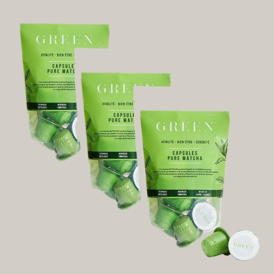 matcha latte en capsules Green 