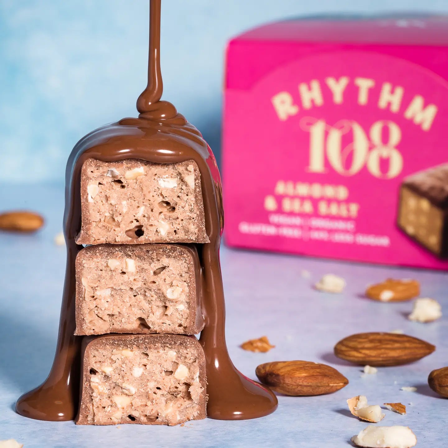 Rythm108 Vegan Chocolate Bar Almonds and Sea Salt g33g