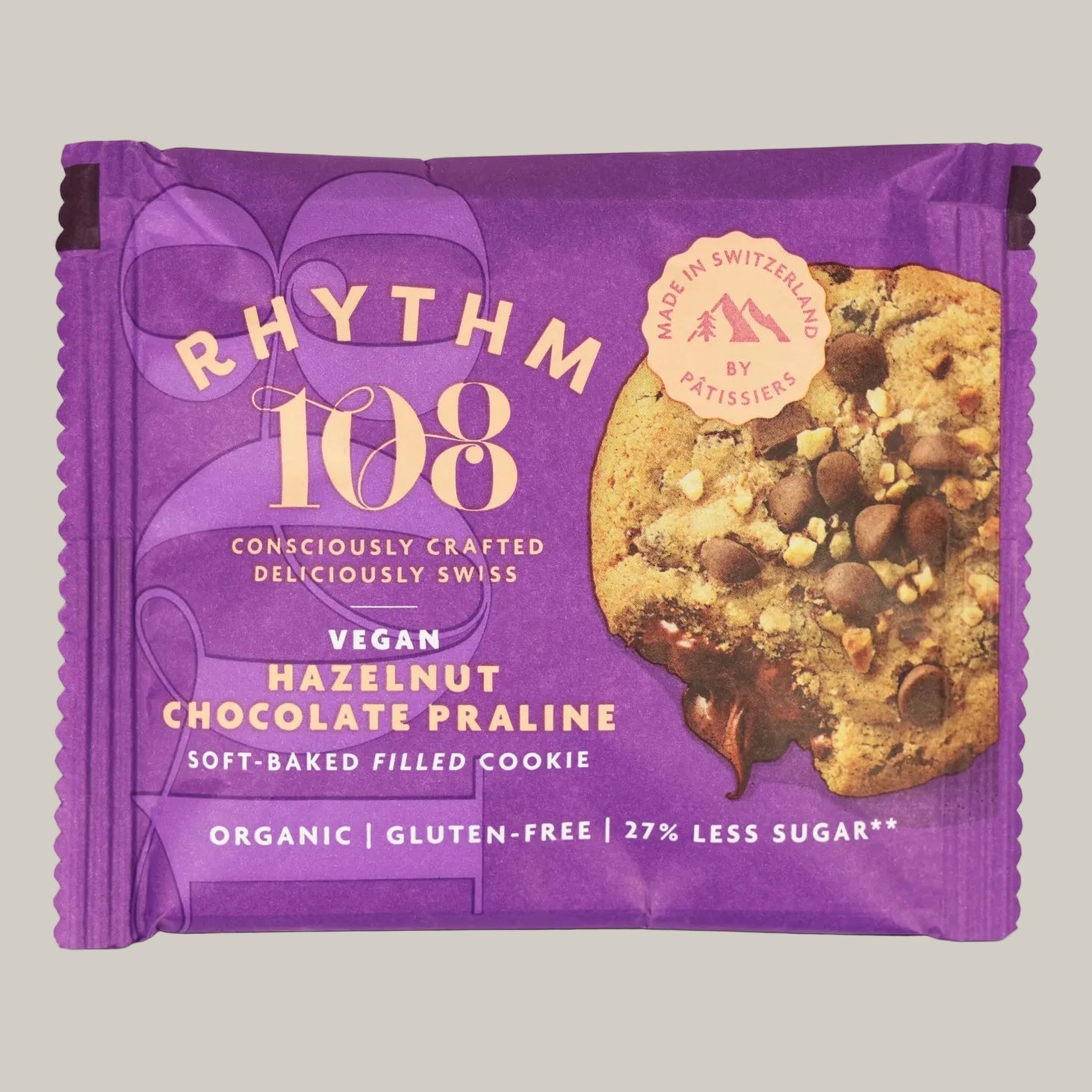 collations rythm 108 cookie vegan au praliné noisettes 