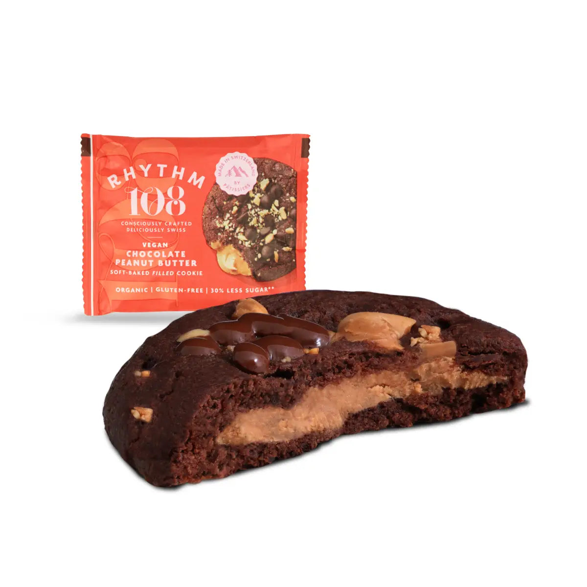 Rythm 108 - Cookie vegan au chocolat moelleux et beurre de cacahuète