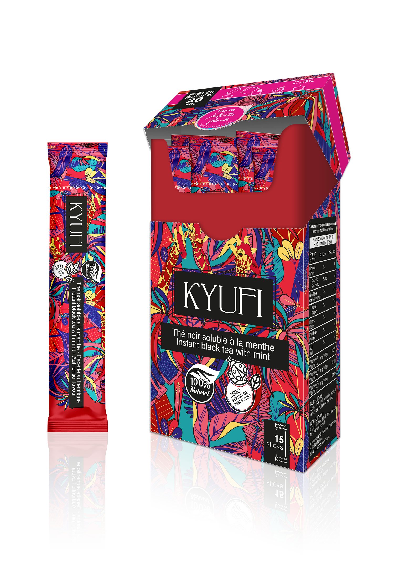 KYUFI Thé Noir Instantané À La Menthe - Recette Authentique